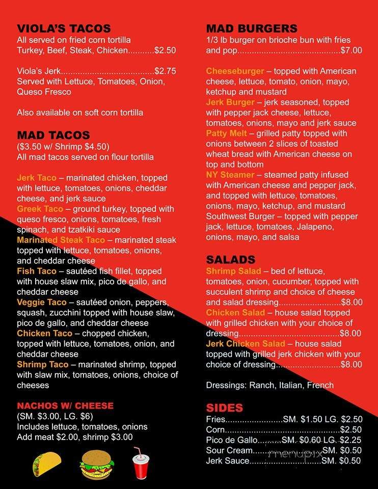 Mad Tacos - Chicago, IL menu_pic