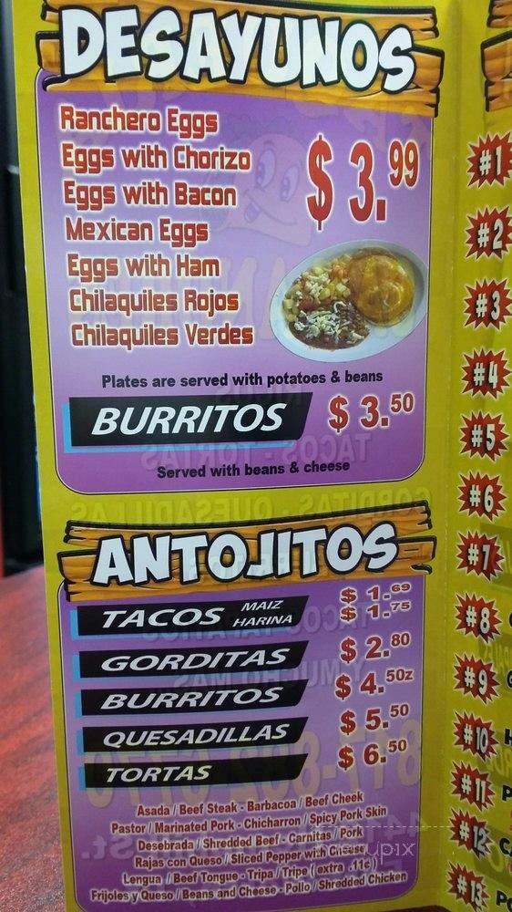Taqueria San Andres - Fort Worth, TX menu_pic