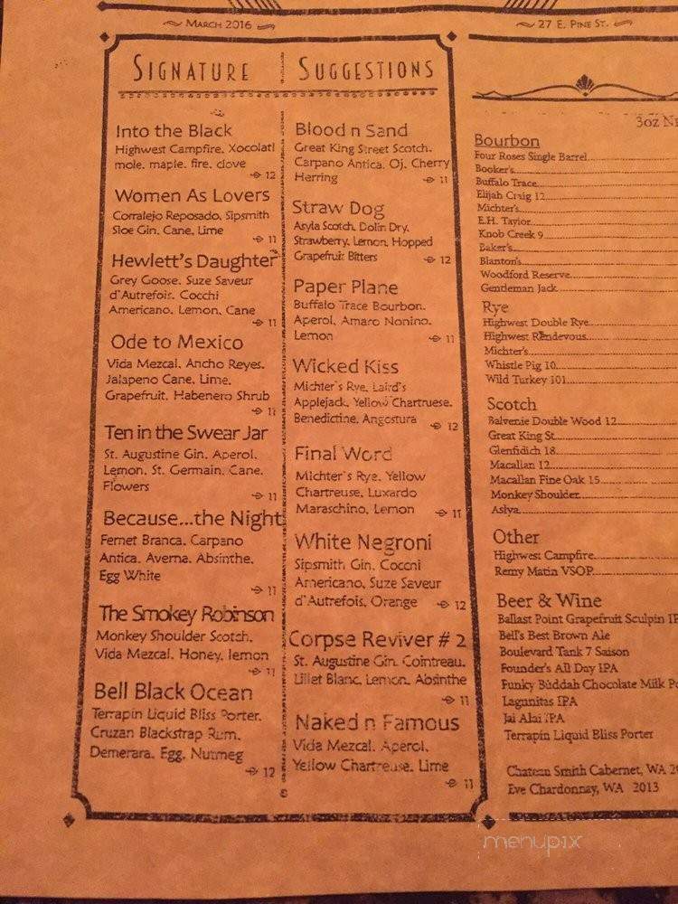 Bauhaus - Orlando, FL menu_pic