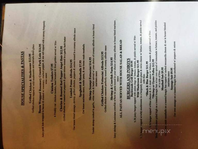 Backwoods Woodfired Grill - Lucedale, MS menu_pic