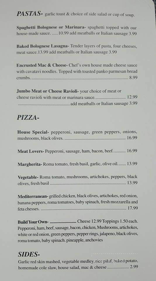 Chef Carl's Roadhouse - Cleveland, TN menu_pic