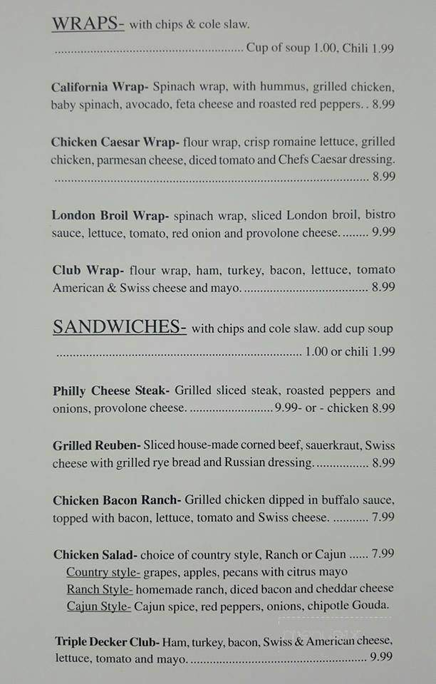 Chef Carl's Roadhouse - Cleveland, TN menu_pic