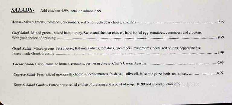 Chef Carl's Roadhouse - Cleveland, TN menu_pic