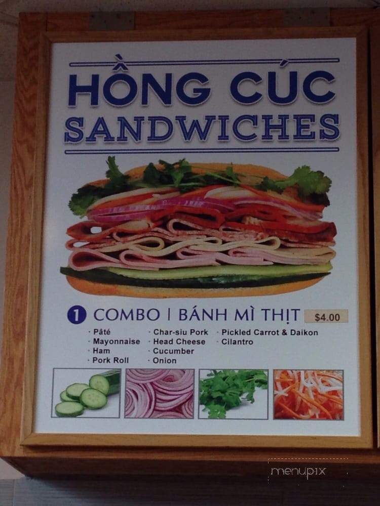 Hong Cuc Grand Eatery - Lowell, MA menu_pic