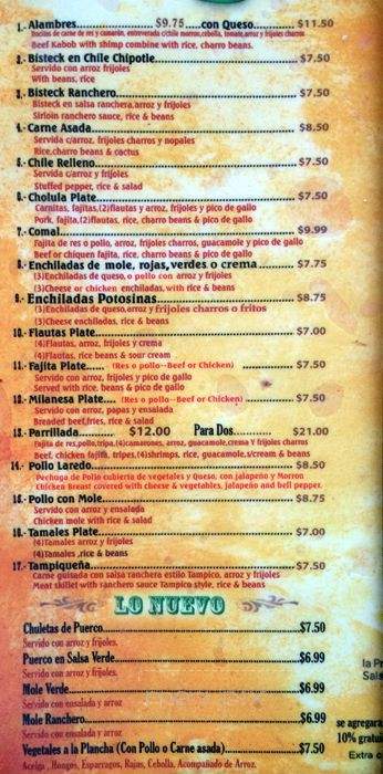 Taqueria Cholula - Glendale, AZ menu_pic
