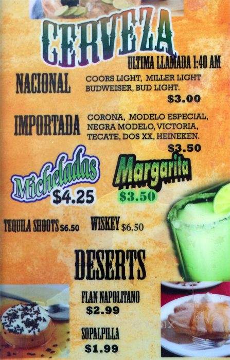Taqueria Cholula - Glendale, AZ menu_pic