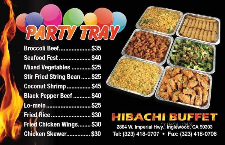Hibachi Buffet - Inglewood, CA menu_pic