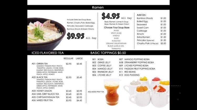 Cafe Dazzling - Tracy, CA menu_pic