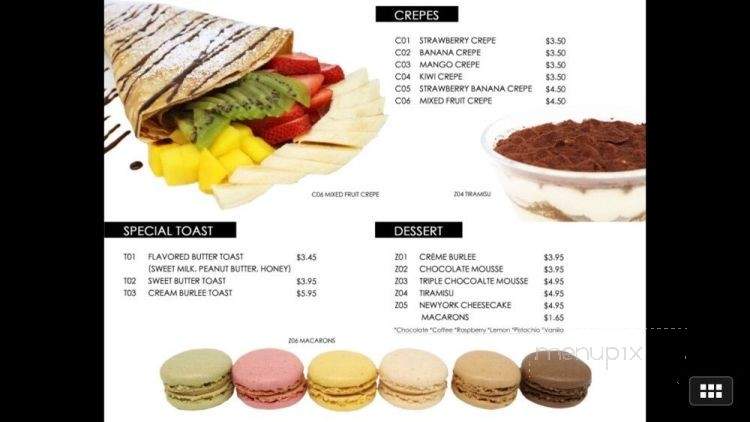 Cafe Dazzling - Tracy, CA menu_pic
