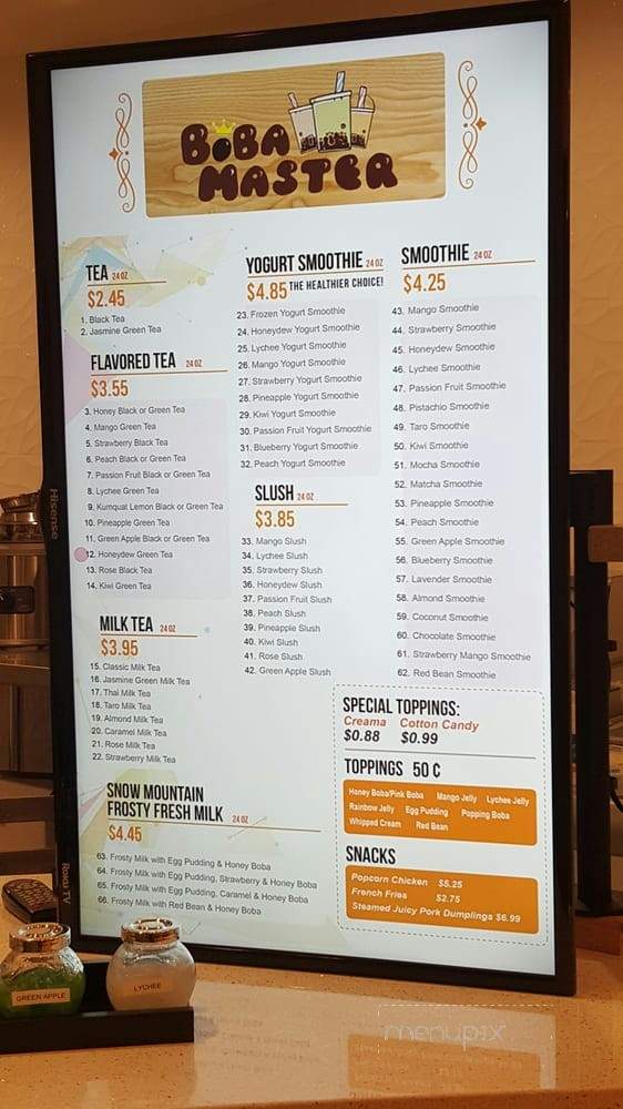 Boba Master - Santa Clarita, CA menu_pic
