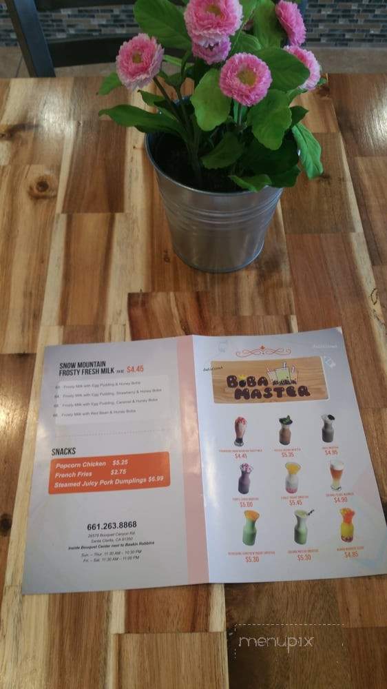 Boba Master - Santa Clarita, CA menu_pic