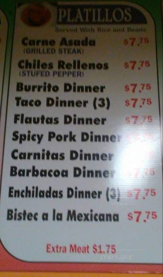 Mi Lindo Durango Taqueria - Chicago, IL menu_pic
