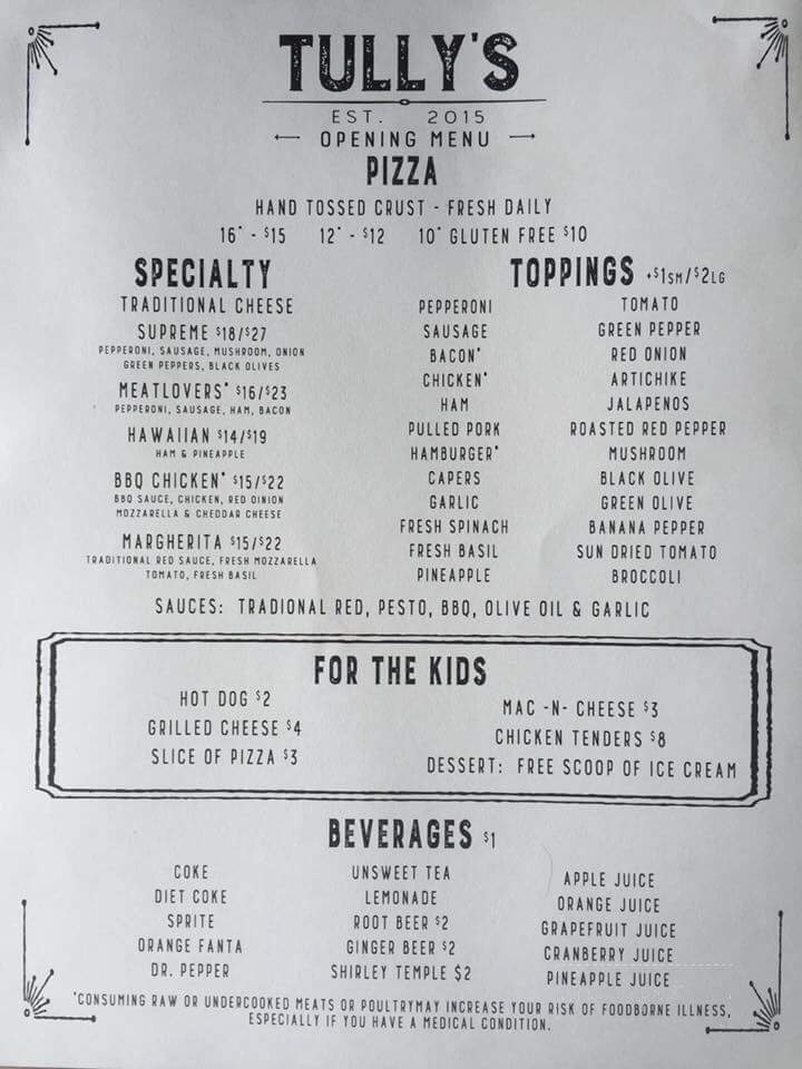 Tully's - Crested Butte, CO menu_pic