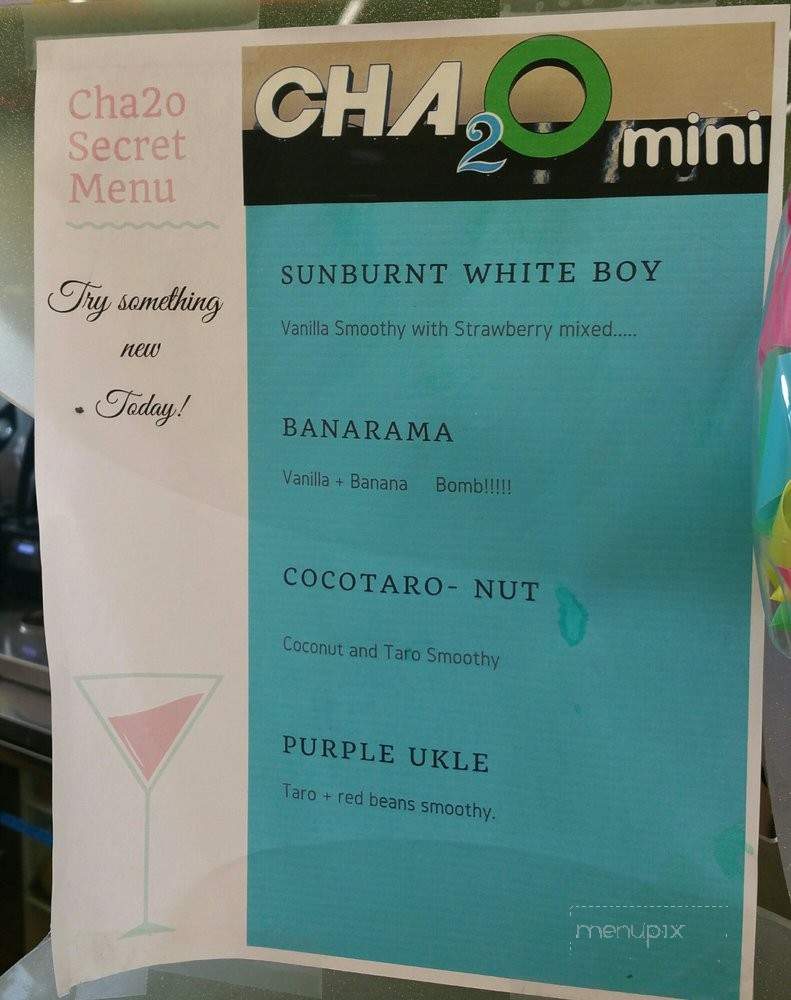 Cha2o - West Covina, CA menu_pic
