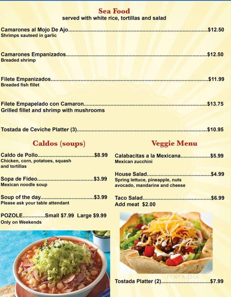 5 De Mayo - Rohnert Park, CA menu_pic
