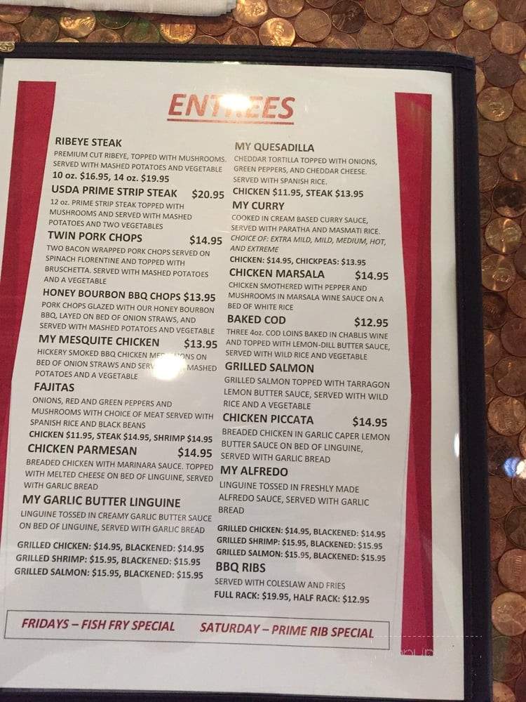 My Place Bar and Grill - McHenry, IL menu_pic