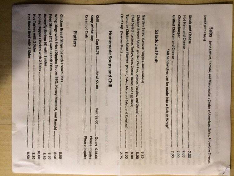 Nannie's Diner - Frederick, MD menu_pic