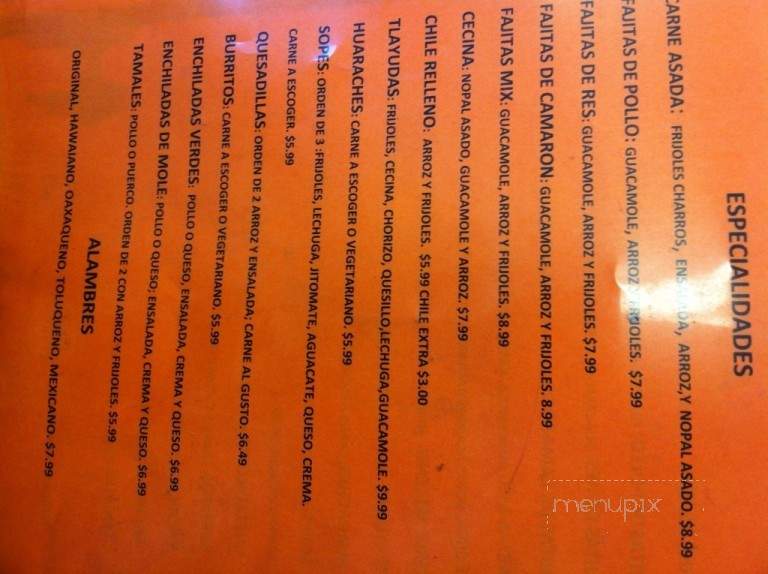 Taqueria La Bodeguita - Hot Springs, AR menu_pic