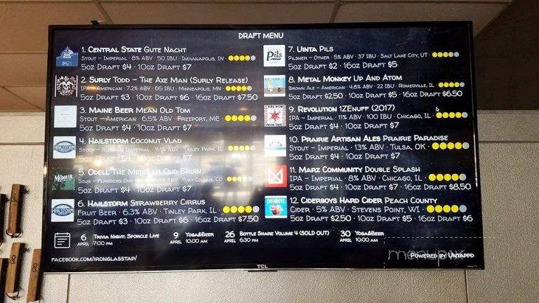 Iron & Glass - Romeoville, IL menu_pic