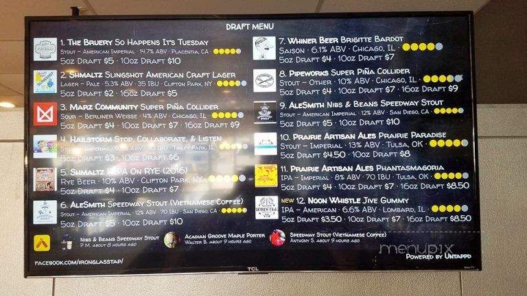 Iron & Glass - Romeoville, IL menu_pic