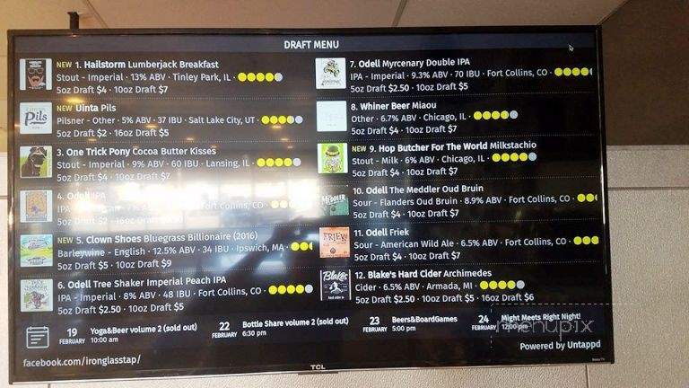 Iron & Glass - Romeoville, IL menu_pic