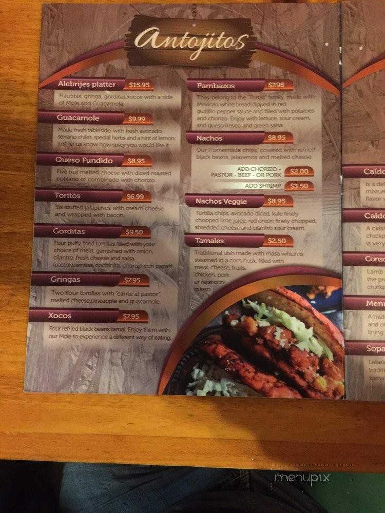 Alebrijes Mexican Bistro - Incline Village, NV menu_pic