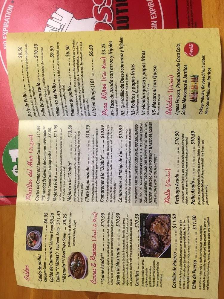 Taqueria El Rey - Martinez, GA menu_pic