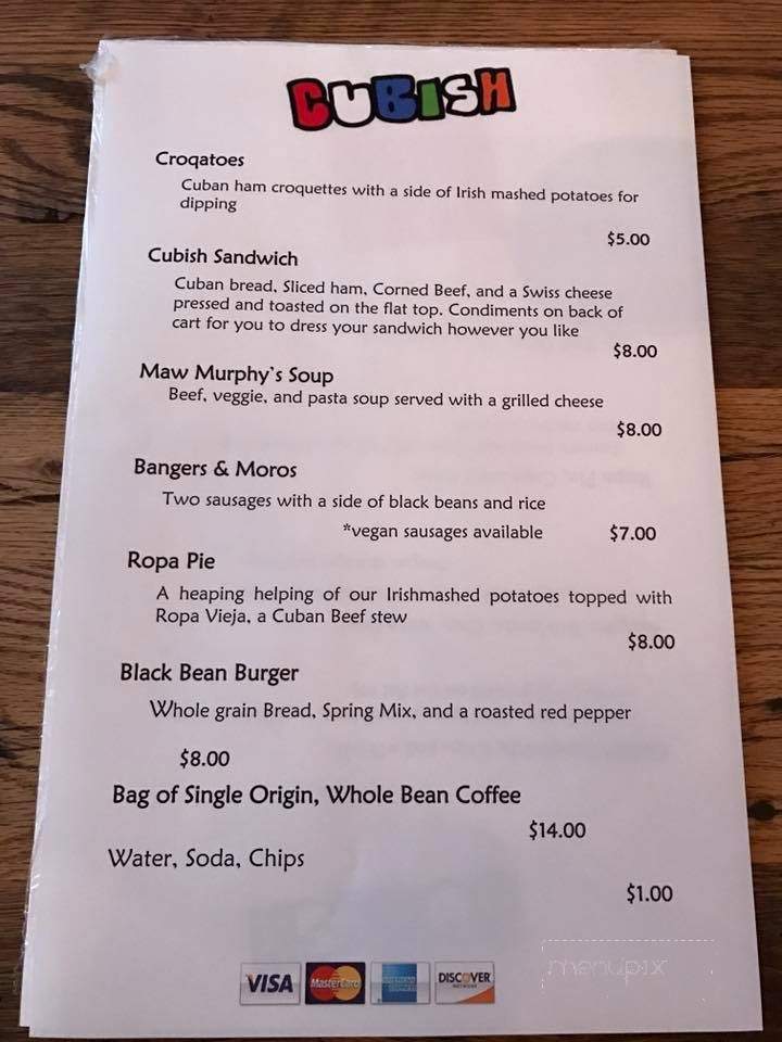 Cubish Food Truck - Knoxville, TN menu_pic