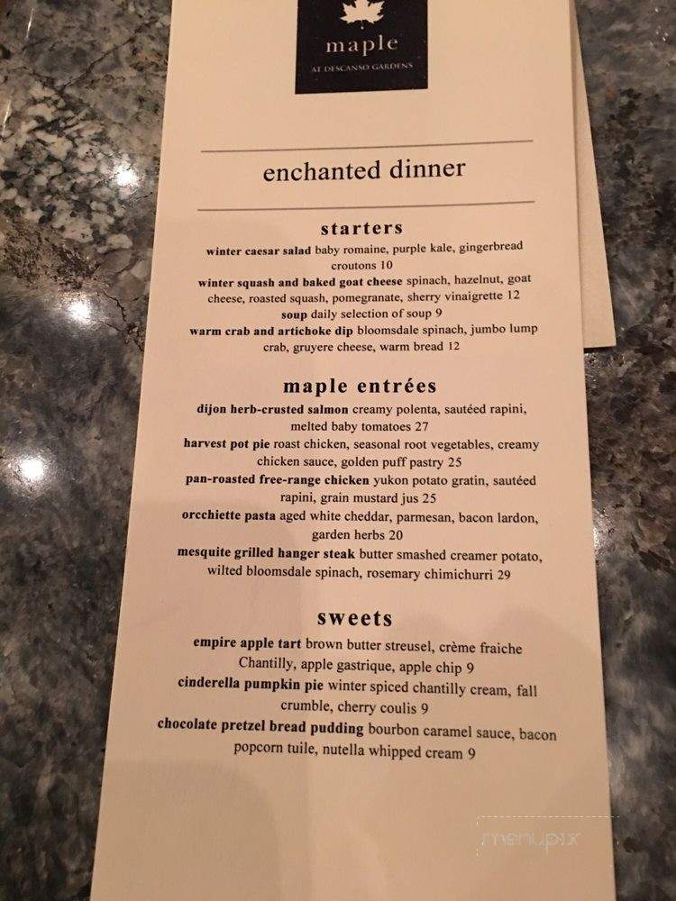 Maple - La Canada Flintridge, CA menu_pic