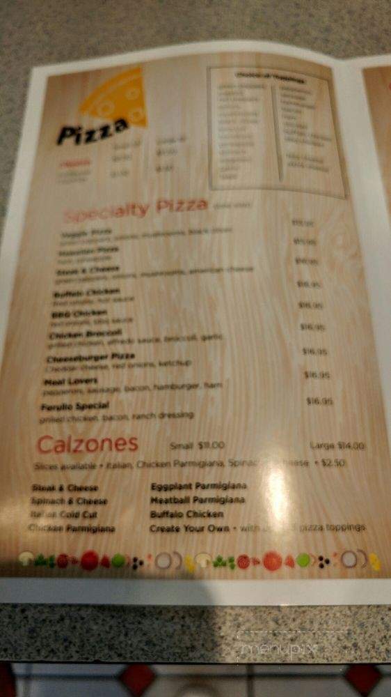 Ferullo's Pizzeria - Andover, MA menu_pic