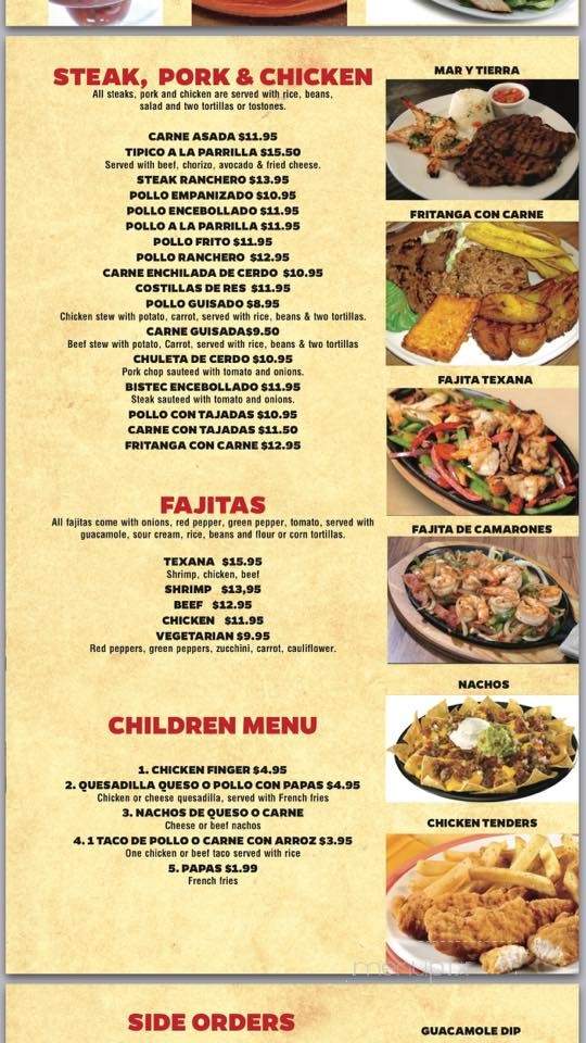 Jv El Eden Restaurant - Frederick, MD menu_pic