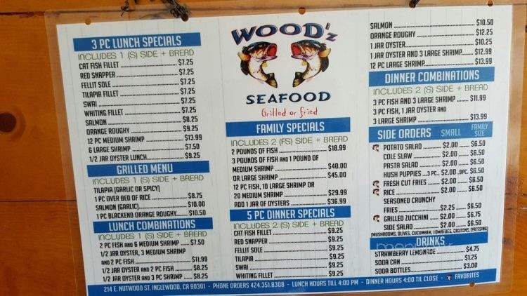 Wood'z Seafood - Inglewood, CA menu_pic