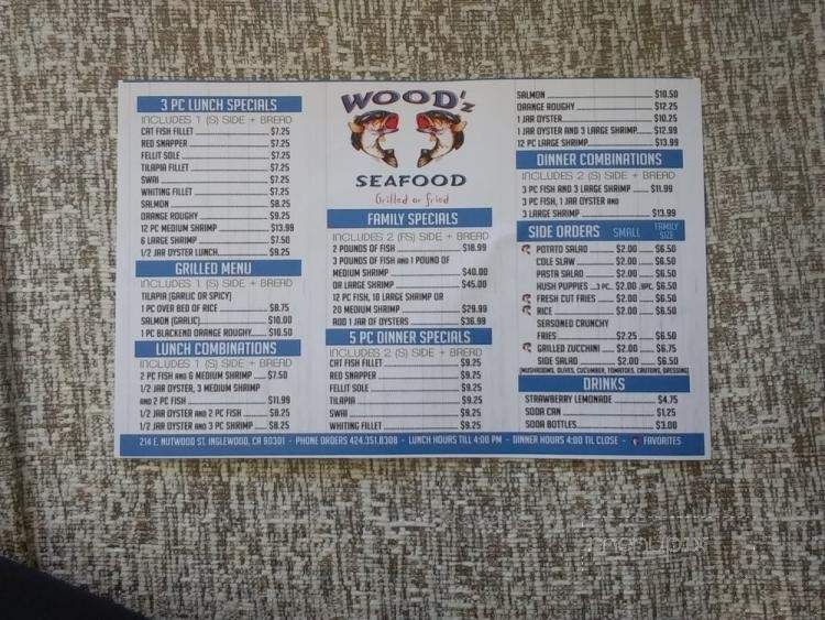 Wood'z Seafood - Inglewood, CA menu_pic