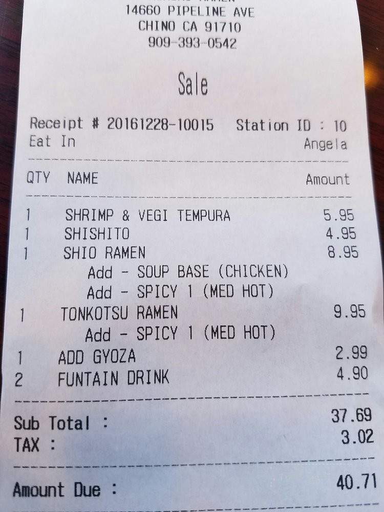 Aomori Ramen - Chino, CA menu_pic