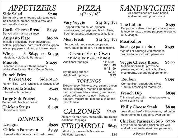 Side Tracked - Berthoud, CO menu_pic
