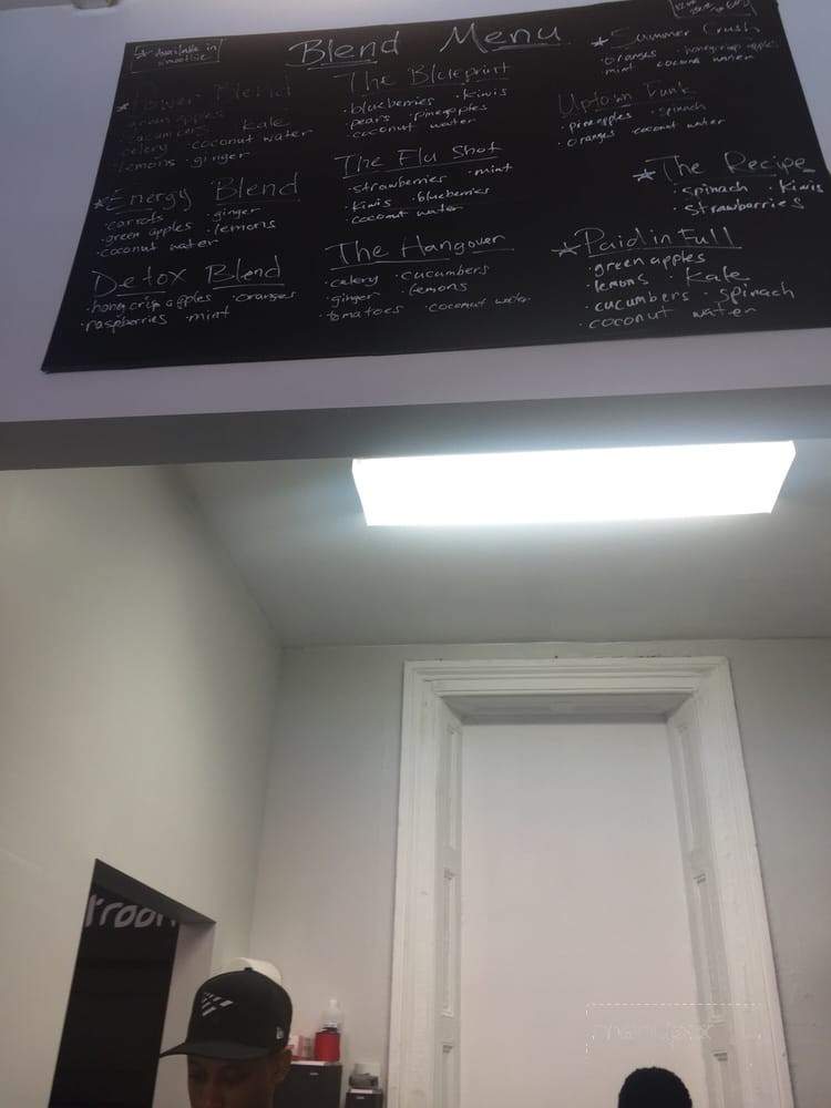 Blend Juice Bar & Lounge - Baltimore, MD menu_pic