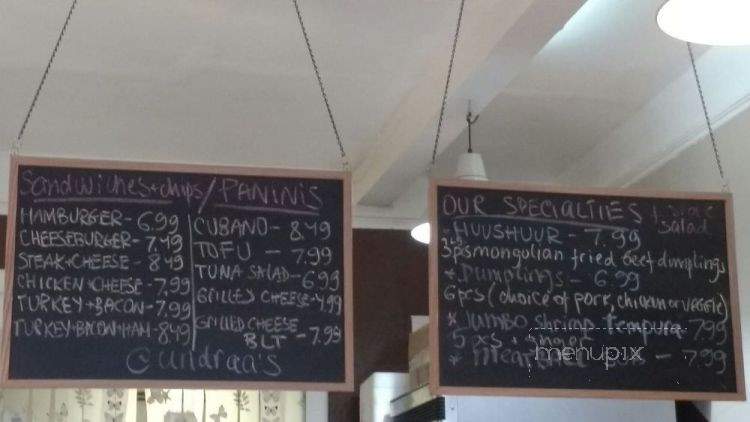 Undraa's cafe - Washington, DC menu_pic