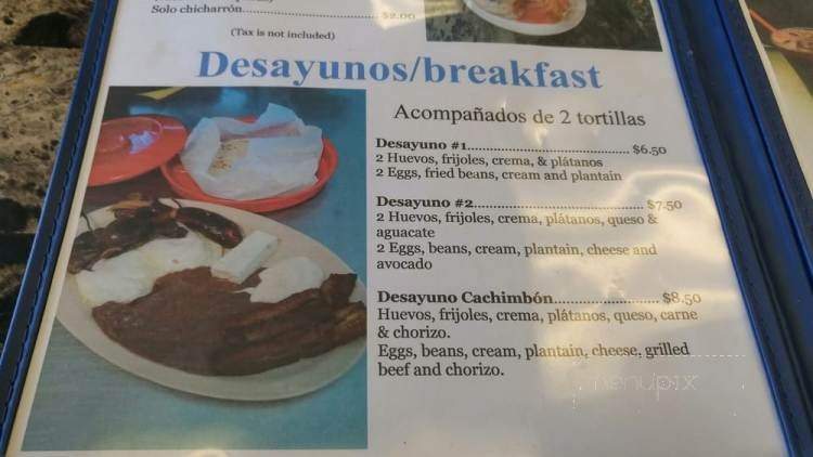 Restaurante y Pupuseria Lemus - Los Angeles, CA menu_pic