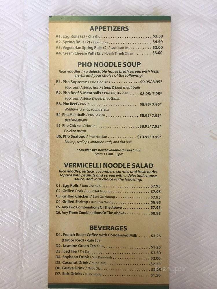 Pho Fresh - Fort Myers, FL menu_pic