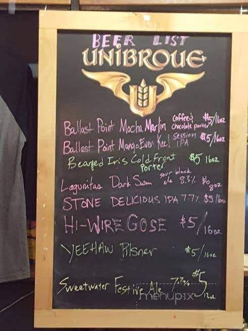Harrogate Lounge - Knoxville, TN menu_pic