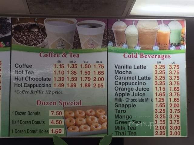 Mom's Donuts - Ontario, CA menu_pic