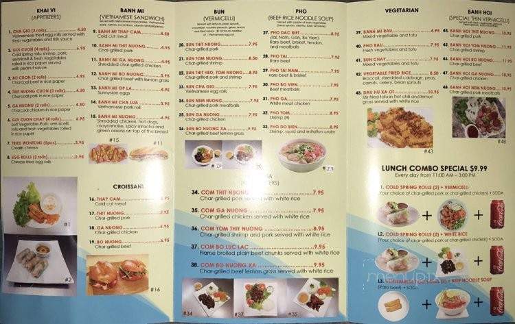 Thu Thu Sandwich - Houston, TX menu_pic