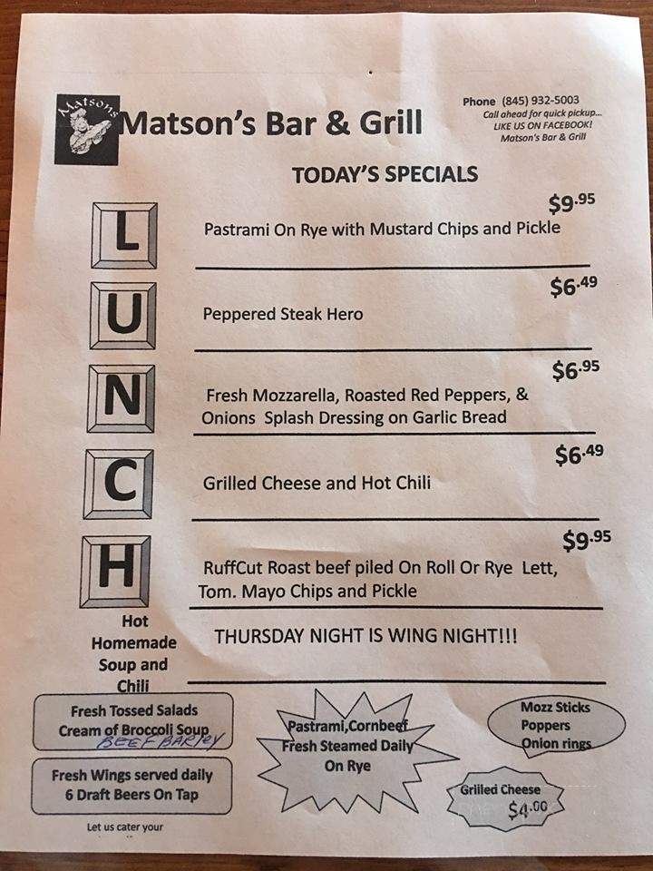 /28725809/Matsons-Bar-and-Grill-Cochecton-NY - Cochecton, NY