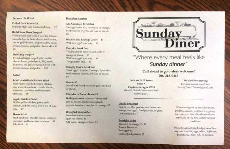 /28725882/Sunday-Diner-Clayton-GA - Clayton, GA
