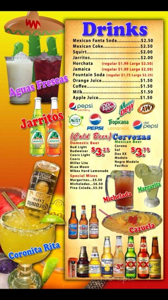 Vaquero Express - Mulino, OR menu_pic