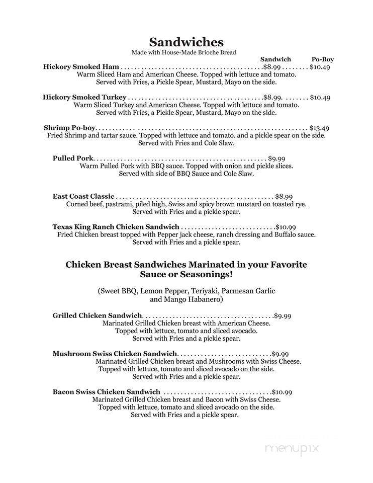 Legends Sports Grill - League City, TX menu_pic