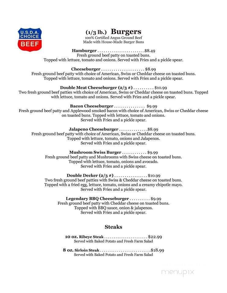 Legends Sports Grill - League City, TX menu_pic