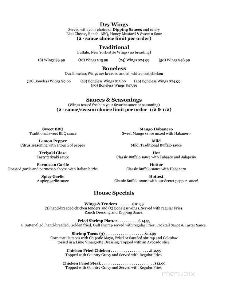 Legends Sports Grill - League City, TX menu_pic