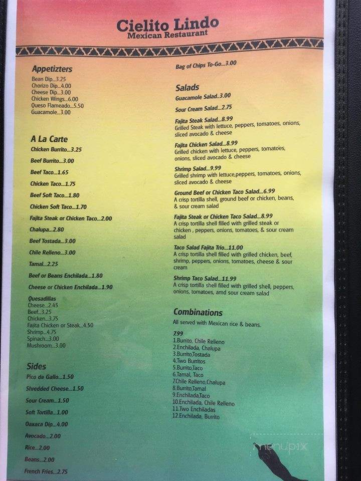 Cielito Lindo - St Albans, WV menu_pic