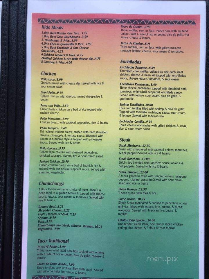 Cielito Lindo - St Albans, WV menu_pic